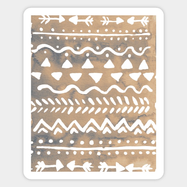 Loose bohemian pattern - neutral Magnet by wackapacka